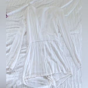Backless white romper